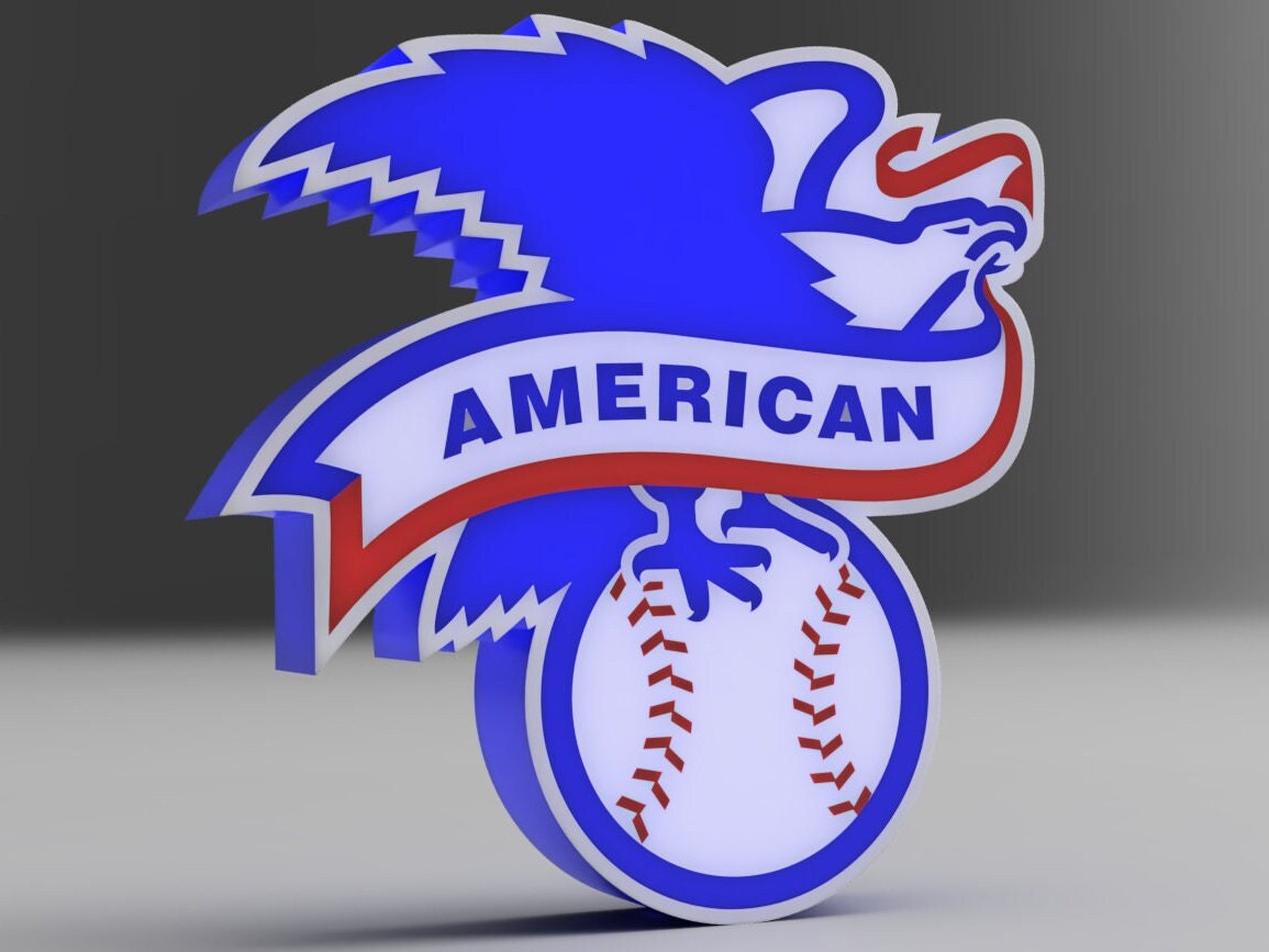 Major League Baseball American League Logo LED LightBox Sign / Lamp