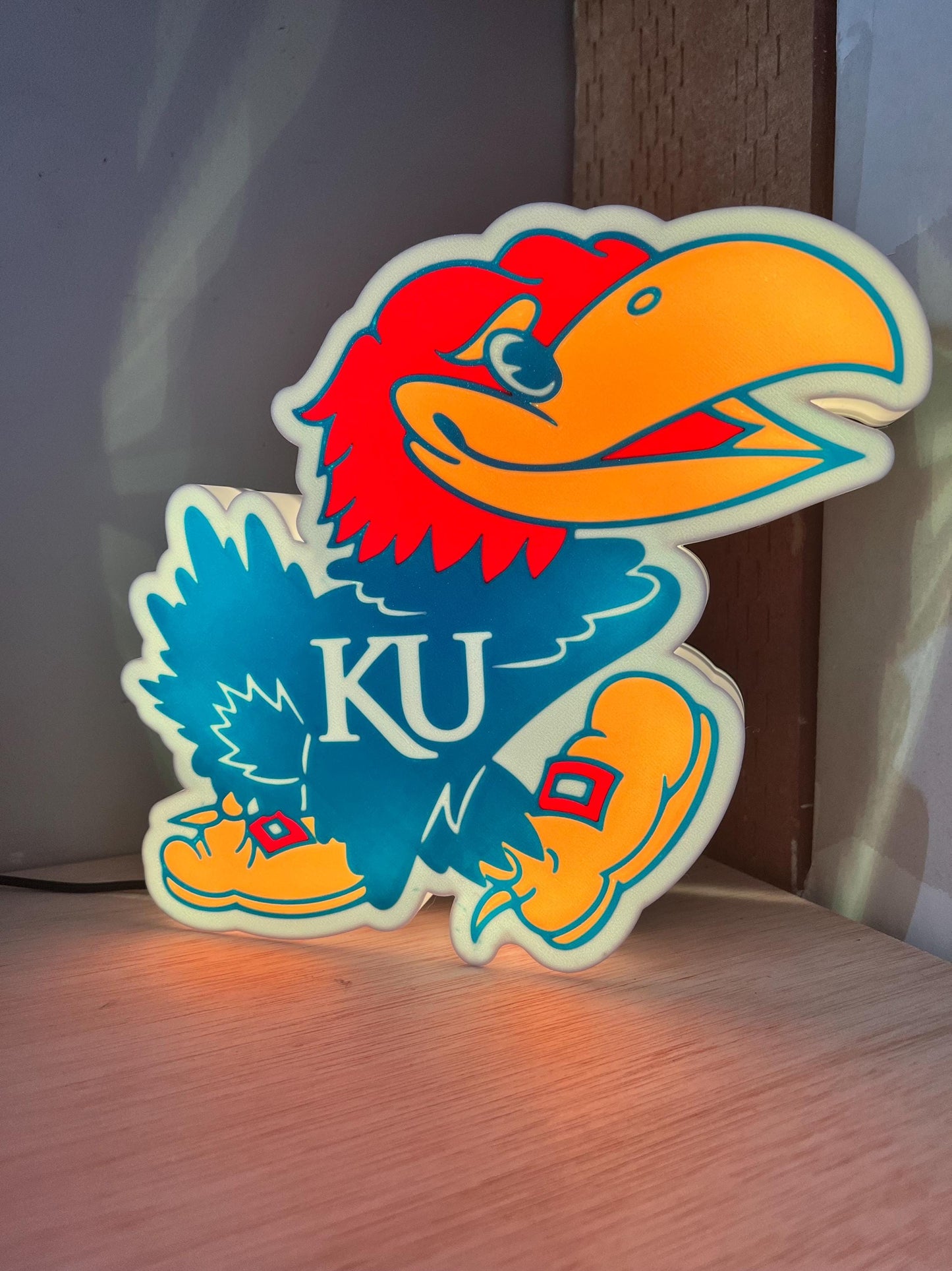 Kansas Jayhawks LED Lightbox SignLamp - College Basketball Decoration