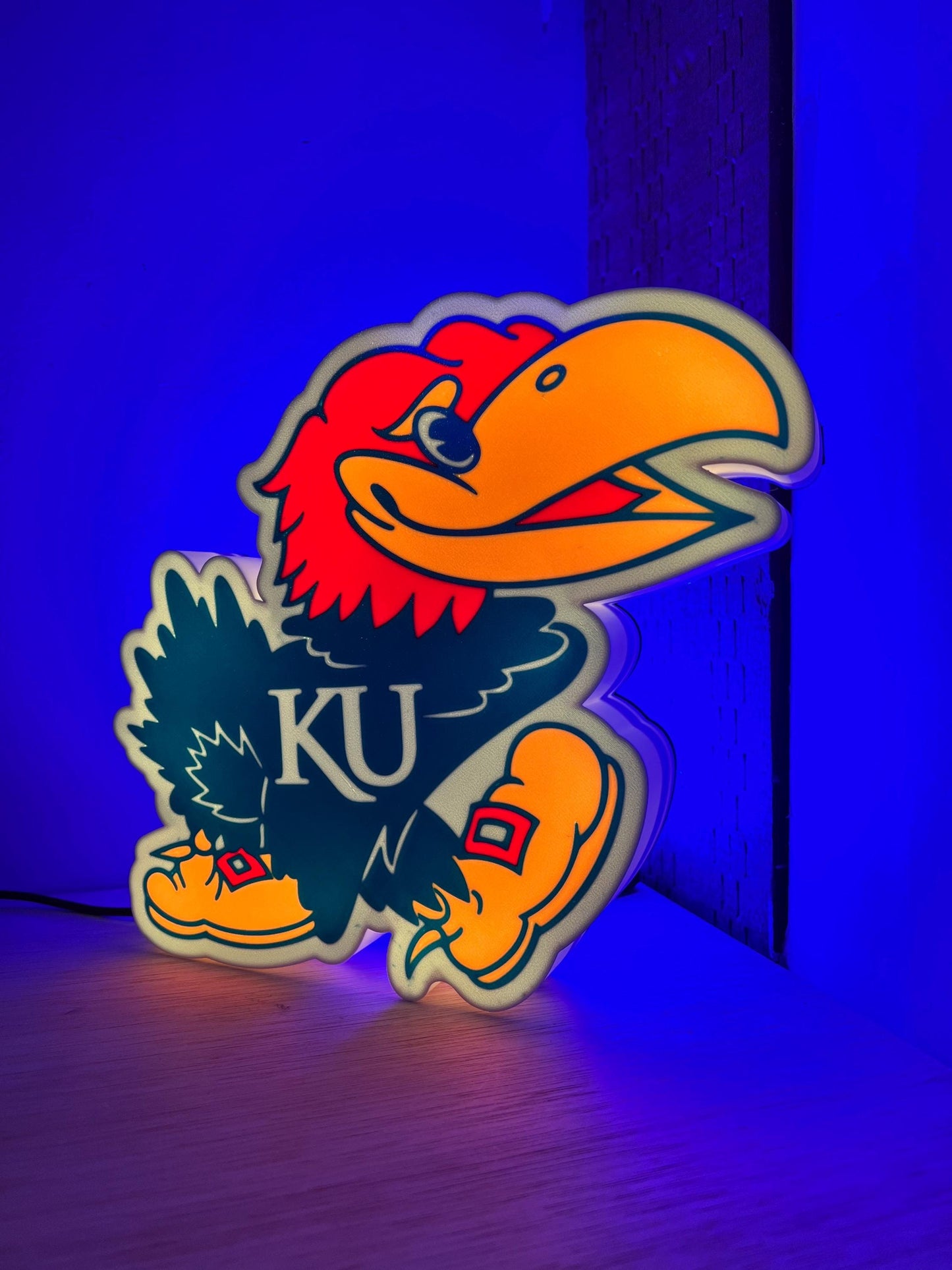 Kansas Jayhawks LED Lightbox SignLamp - College Basketball Decoration