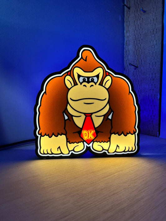 Donkey Kong - Super Mario Brothers inspired - LED Lightbox Sign/Lamp