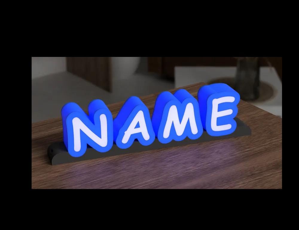 Custom Name  Led Lightbox Sign - Mario - Disney - lego - Marvel - Starwars - Others