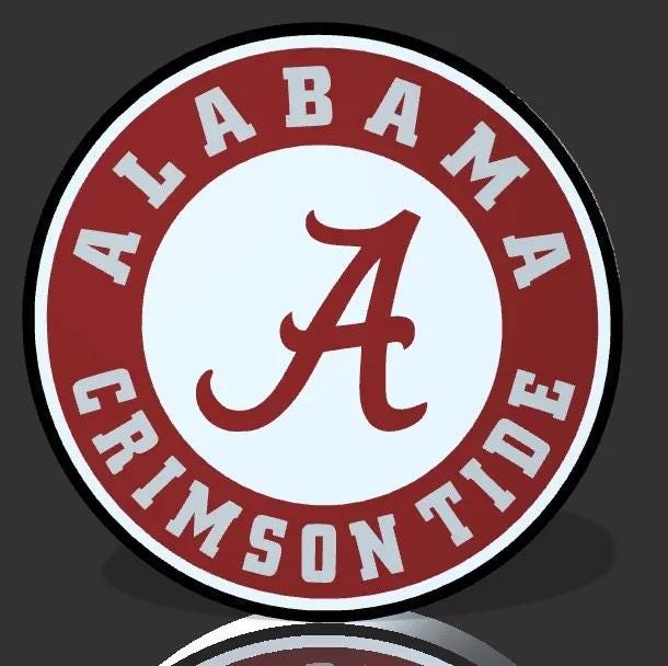 University of Alabama inspired - LED LightBox Sign/Lamp